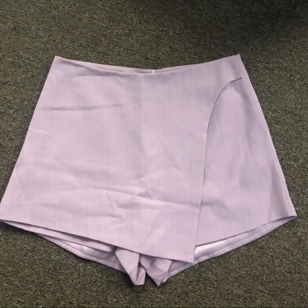 Striped Light Purple Skort (Charlotte Russe)